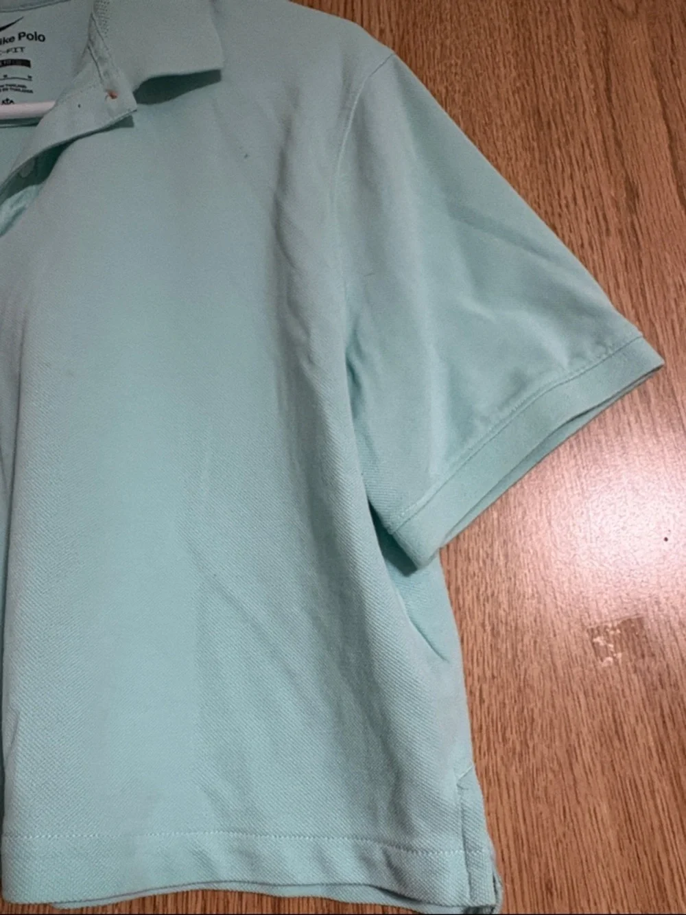 Nike Mint Green Cropped Polo Top